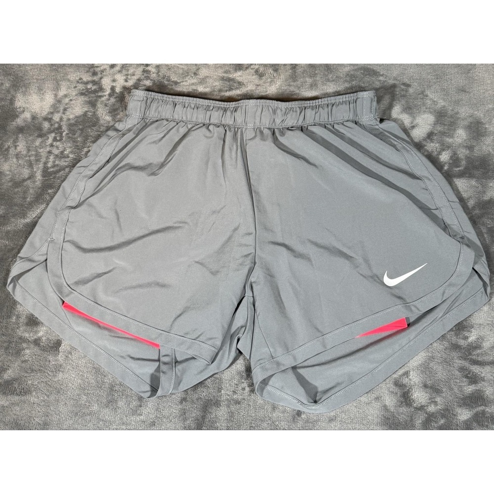 Nike Shorts Womens Small Gray Dri-FIT Running Just Do It Liner Athletic Gym